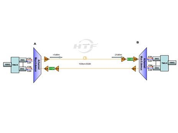 客户定制化 1x100G 100KM传输解决方案